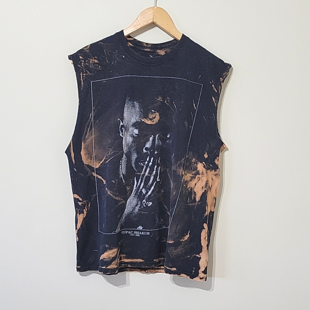 ❤ 3 x $15 ❤ Bravado bleached Muscle Shirt Tupac Shakur size M